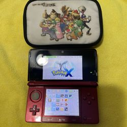 Red Nintendo 3ds Loaded With Games 