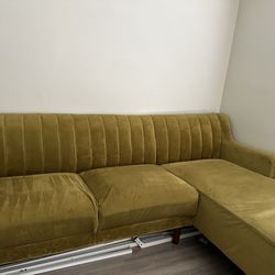 Chartreuse L Shaped Couch
