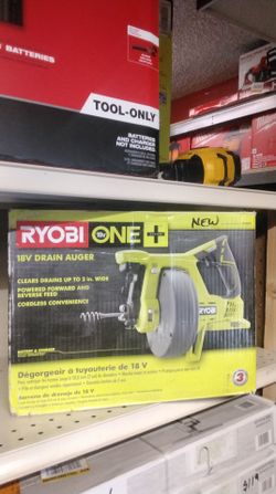 RYOBI ONE + 18V DRAIN AUGER (TOOL ONLY)