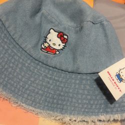 hello kitty denim bucket hat 