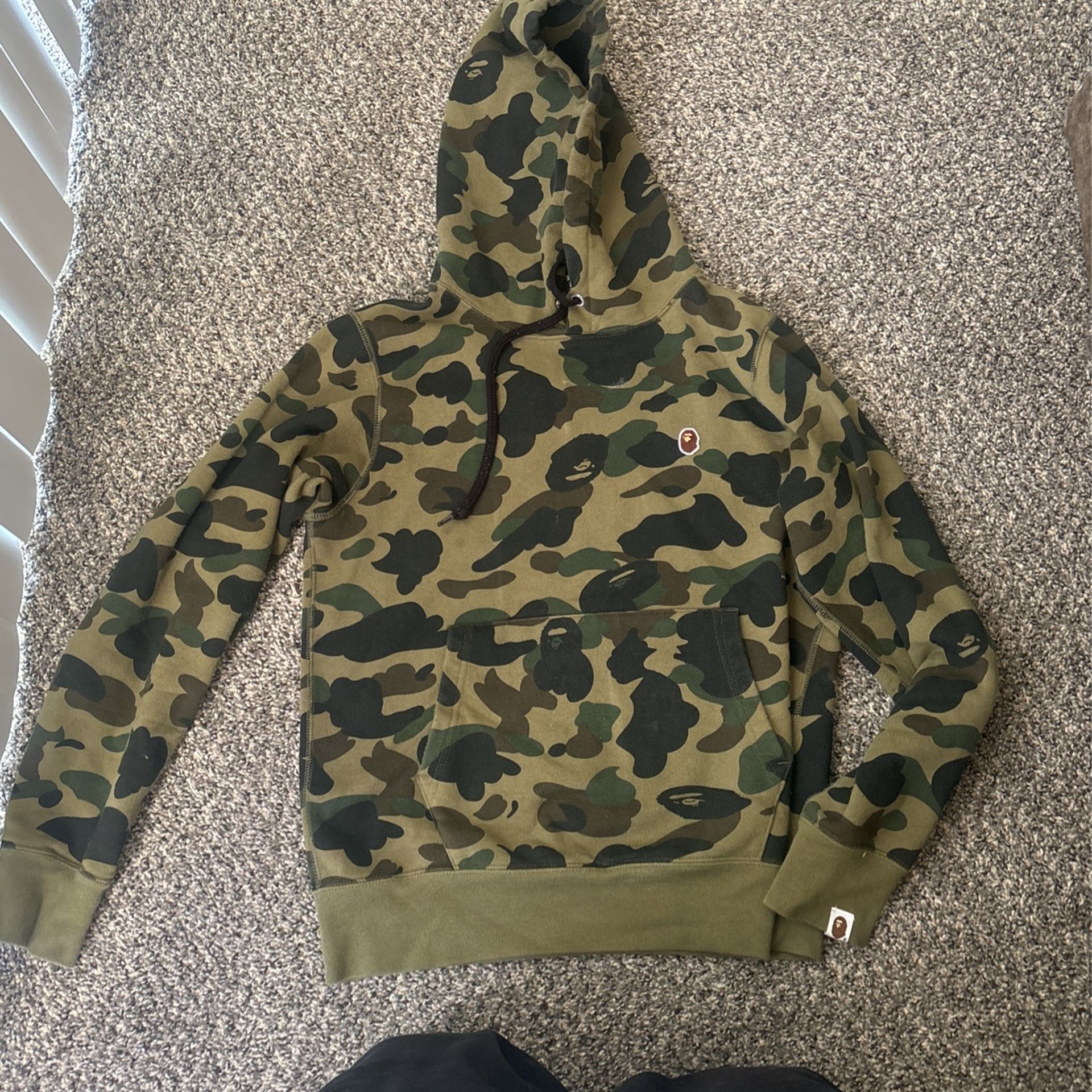 Bape Green Camo Pullover Hoodie