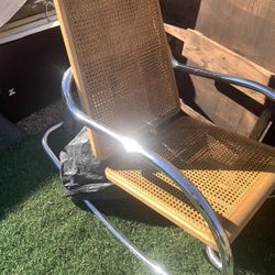 MCM Chrome &  Cane  Rocker