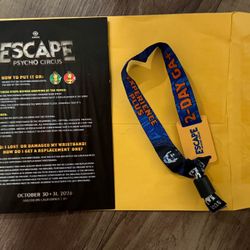 Escape Psycho Circus 2-Day GA Experience Plus Wristband 2026