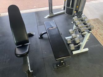 Weights and 2 benches