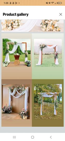 2 white sheer chiffon drapes 29inches by 19ft each drape firm price