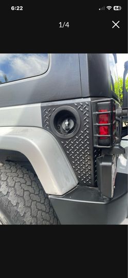 Black Corner Quarter Panel Diamond Plate Style Plastic Rubicon Wrangler