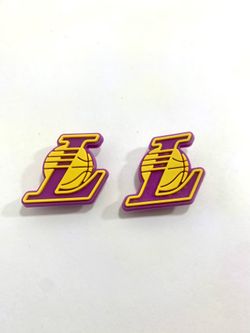 Los Angeles Lakers, NBA basketball Shoe Charm Collectibles Lot Of 2