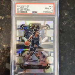 2023 SELECT JA MORANT SILVER PRIZM PSA 10 (POP 3)