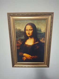 Mona Lisa Framed Wall Art Canvas Decor