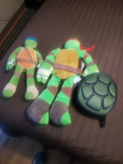 Ninja Turtles Flushes And Backpack 