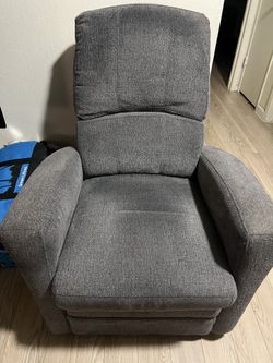 Grey Manual Rocker Recliner 