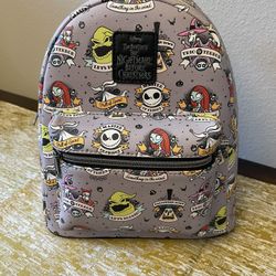 Loungefly The Nightmare Before Christmas Tattoo Art Mini Backpack