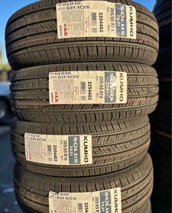 205/65/16 Kumho ta31 4 new tires installed and balanced 50,000 miles warranty