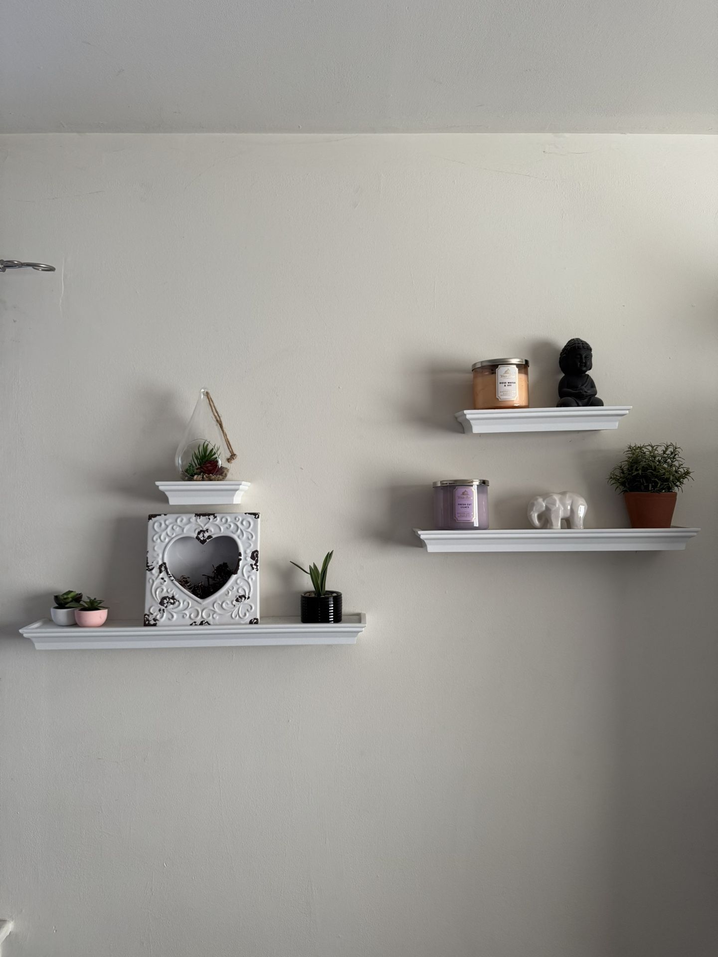 White Floating Shelves