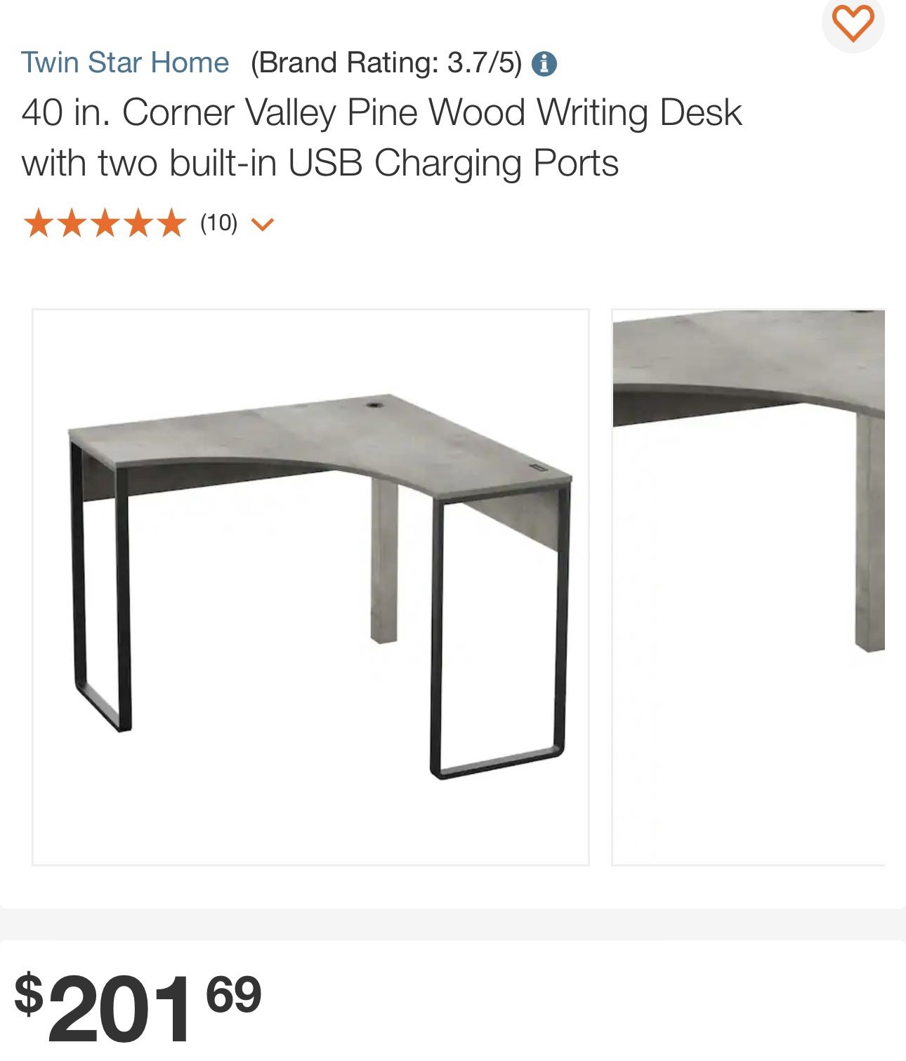 Wood Corner Desk