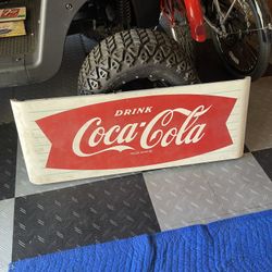 Vintage Coca Cola Sign In Great Condition