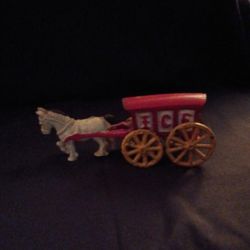 Vintage Cast Iron Ice Wagon 