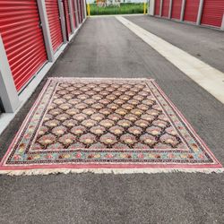 Pair of Exquisite Handcrafted Wool Area Rugs – Premium Quality, Includes Pads
