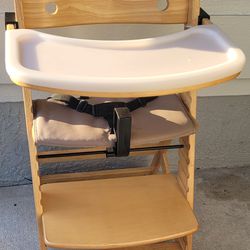 Keekaroo Height Right High Chair with Tray, Natural

