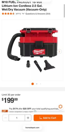 Milwaukee cordless vaccuum