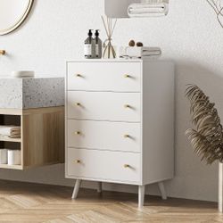 New Modern Contemporary Tall 4 Drawer Dresser for bedroom or entryway