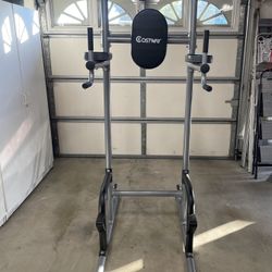 85” Costway Pull Up Bar Dip Bar Power Tower - Home Gym Equipment Full Body Workout 