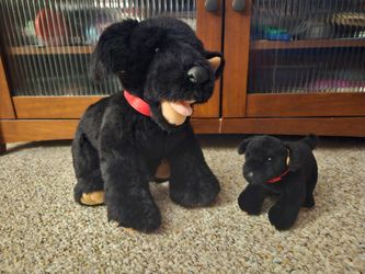 Build A Bear Kennel Pals Black Lab Dog And Puppy