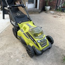 Ryobi Lawn Mower With 40amp Battery And Charger 
