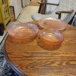 7pc. Depression Glass Set