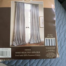 Silk Indulgence Dian Hand Selected Pure Silk Panel Long Curtain 48x120