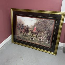 English Framed Print "Going to Cover" Hunting Heywood Hardy Professionally Frame