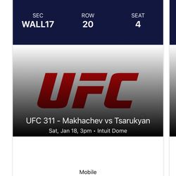 UFC 311 Makhachev vs Tsarukyan TICKETS 