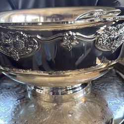 Vintage Punch Bowl and Tray