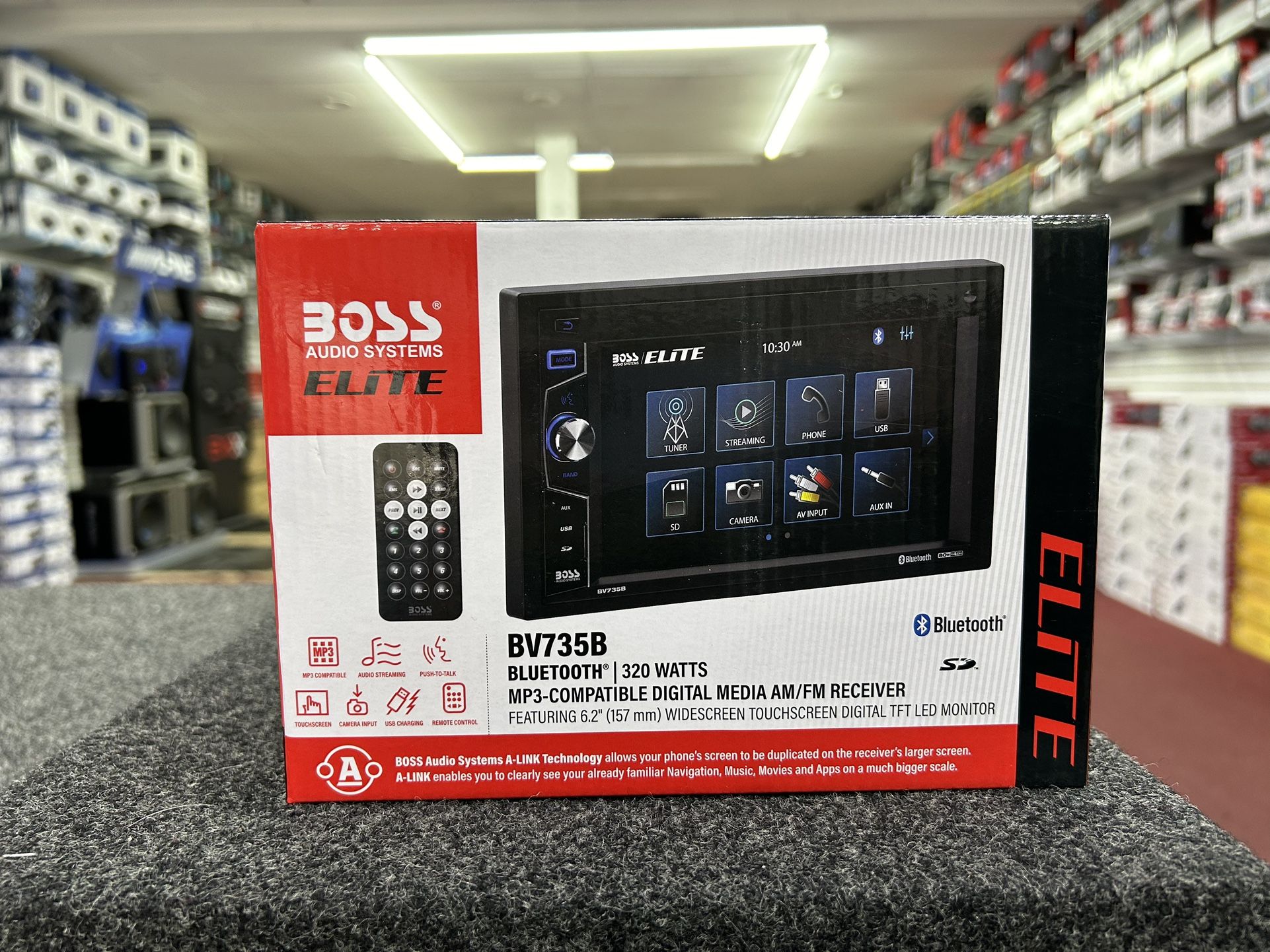 Boss, Elite, Am Fm  Touchscreen, Bluetooth Stereo System