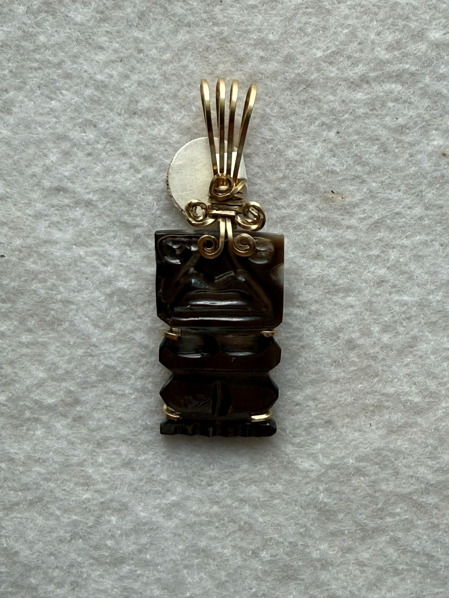 Carved Mother Of Pearl Tiki