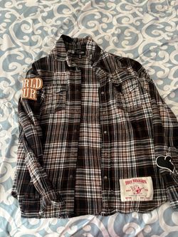 True Religion World Tour Plaid Flannel Shirt