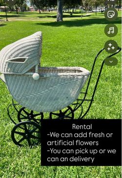 Vintage Wicker Carriage Pram