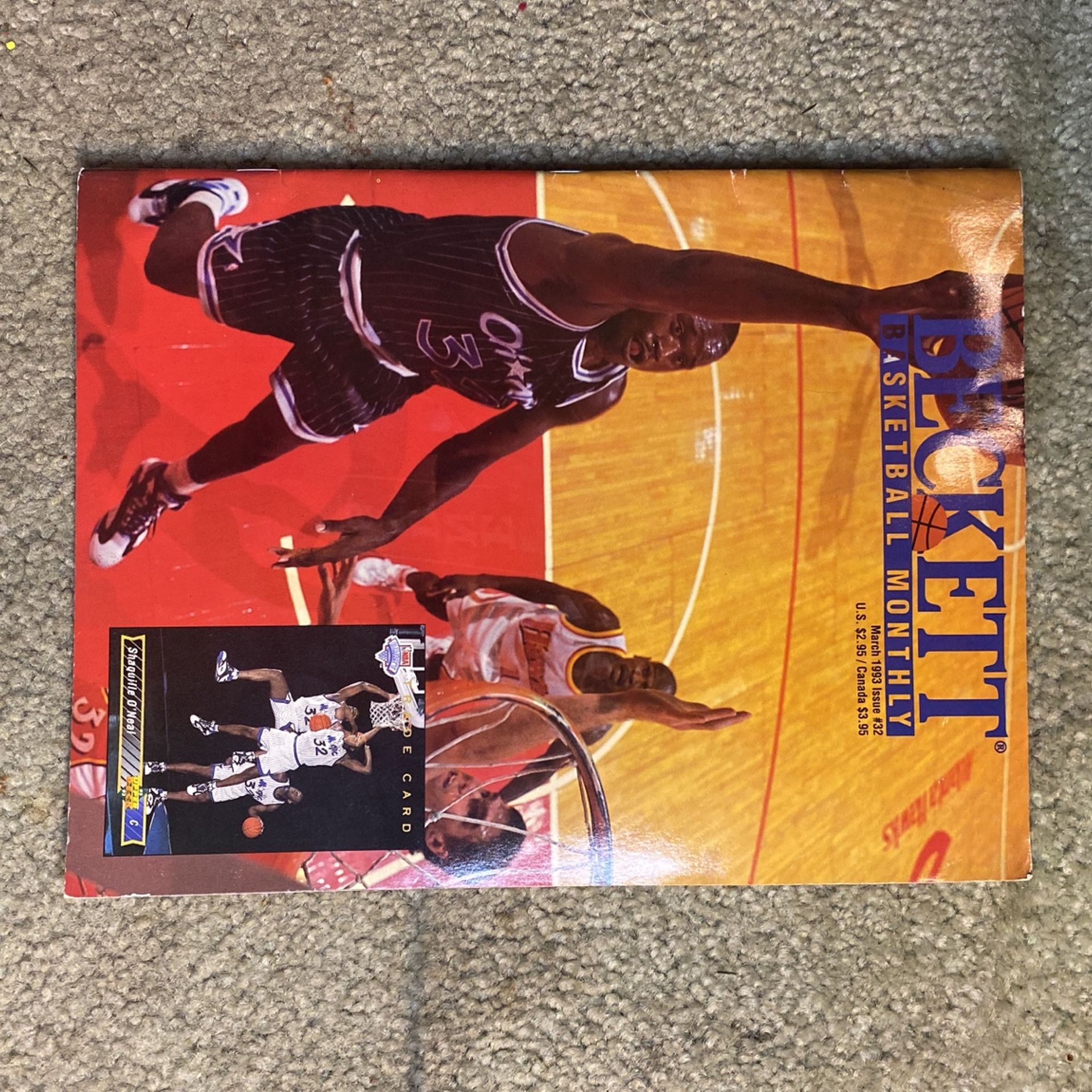 Beckett Basketball Monthly Shaquille O’Neal Addition With Trading Card Inside Mint From 1993
