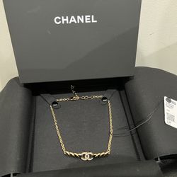 Chanel Choker Gold Crystal 