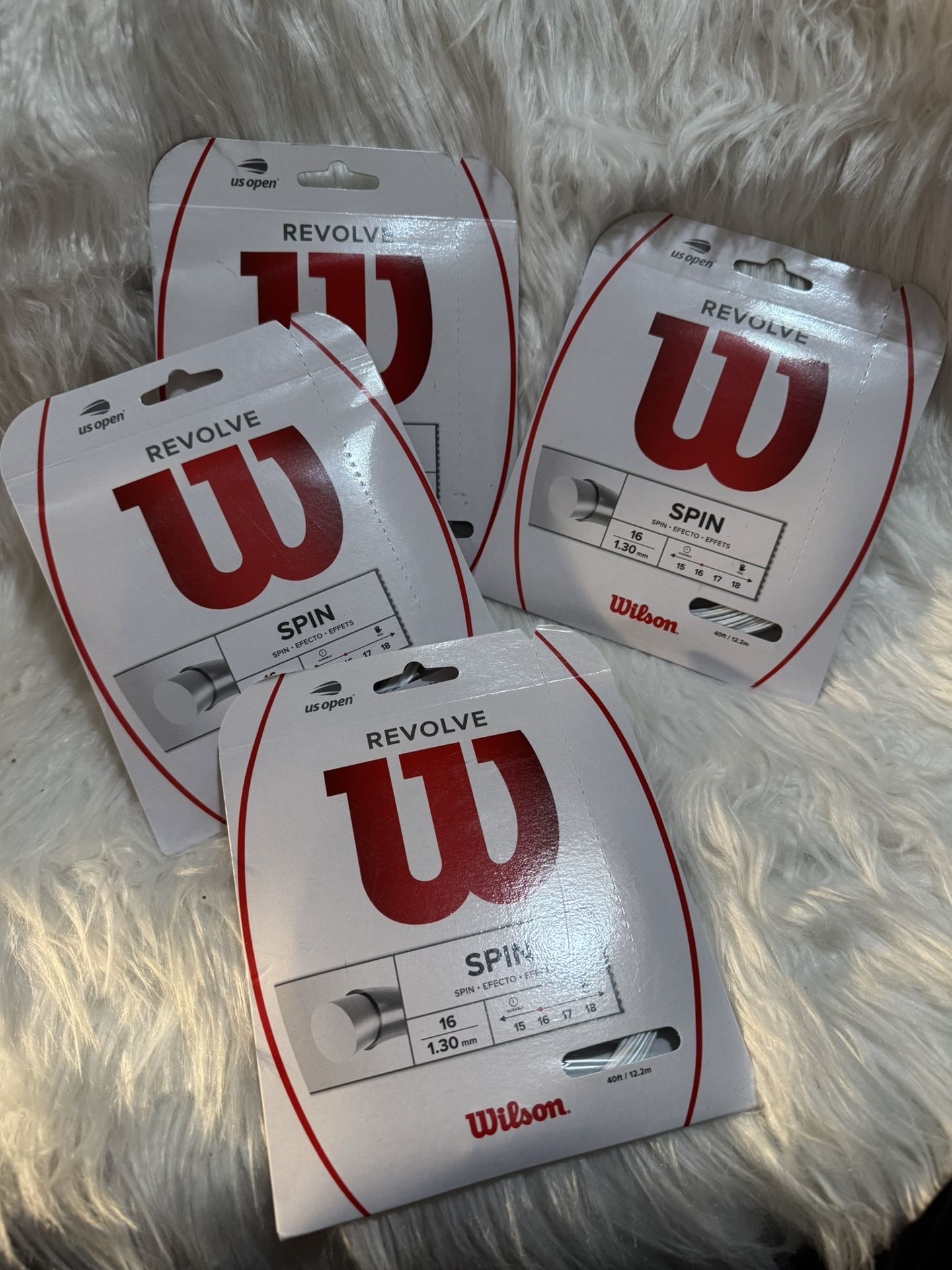 Wilson Revolve tennis strings for rackets pack of 4