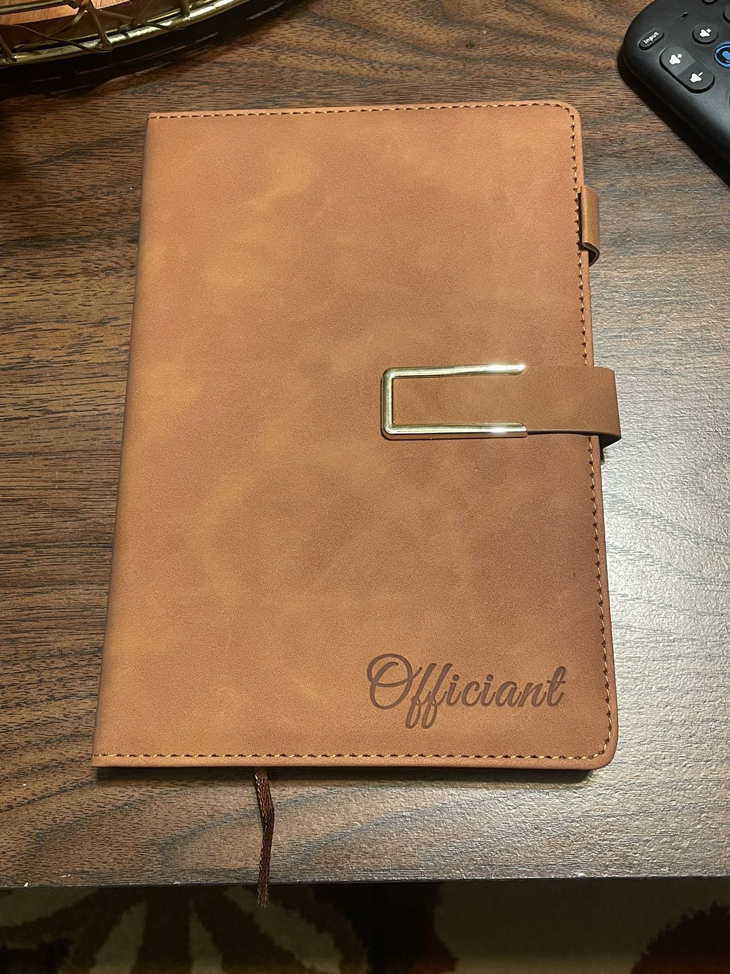 Wedding Officiant Leather Notebook