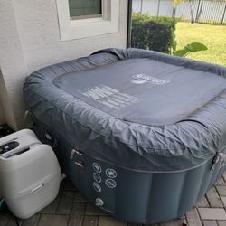 Personal Inflatable Hot Tub Spa With Supplies OBO