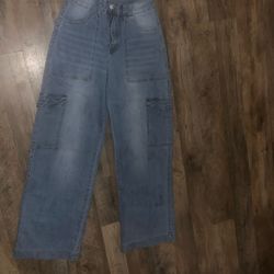 Girls Cargo Jeans 