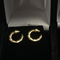 18K SNAKE INSPIRED HOOPS