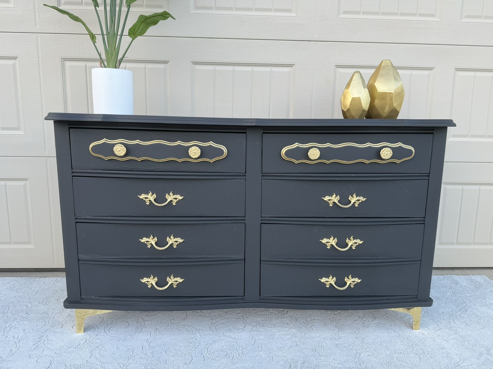 Midnight Sky Refinished Provincial Dresser