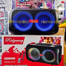 Bluetooth Speaker 6.5" - SUPER BLUETOOTH KARAOKE 🎤 🎶Special Price 🔥Loud Bass - Nuevas en Caja