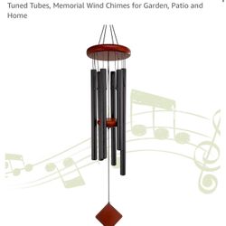 Small Wind Chimes for Outside, Wind Chimes Outdoor with 6 Tuned Tubes, Memorial Wind Chimes for Garden, Patio and Home