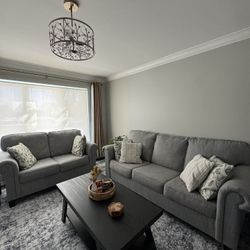 Gray Sofa & Love Seat 