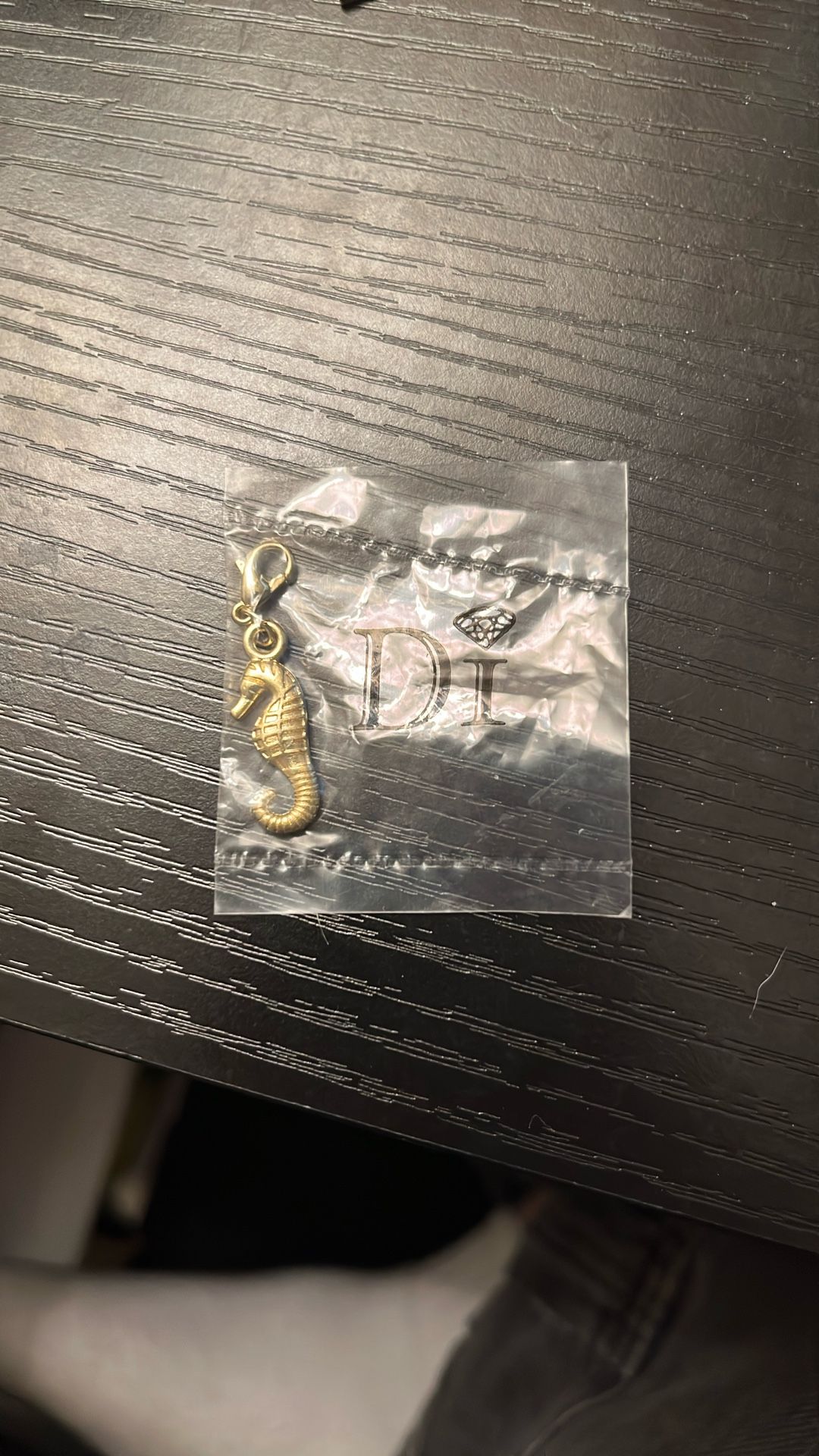 gold seahorse charm