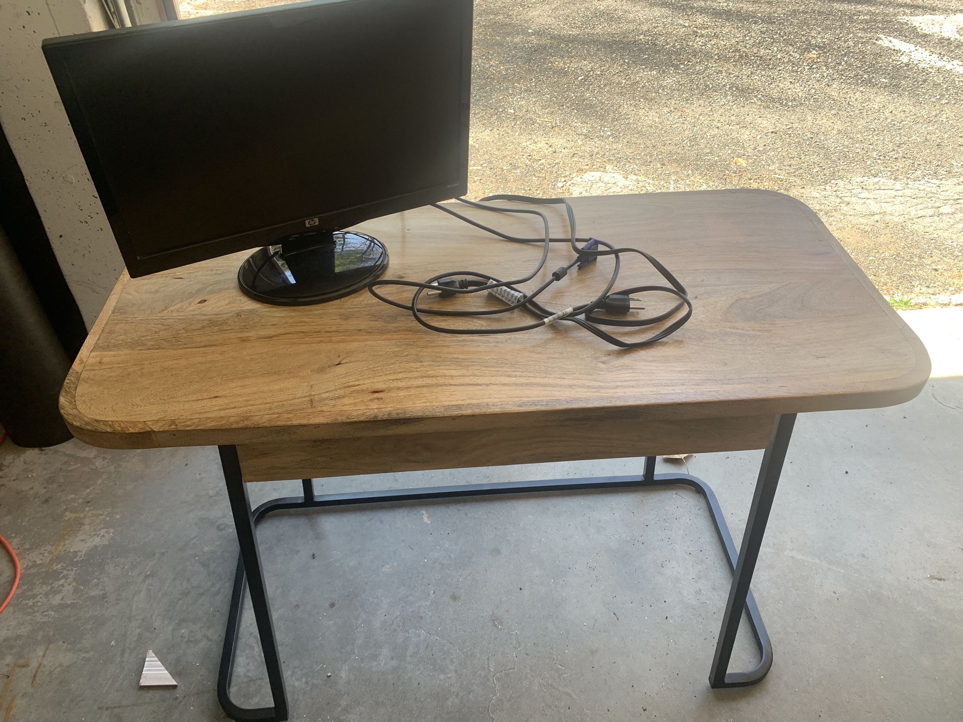 Desk And Monitor Combo